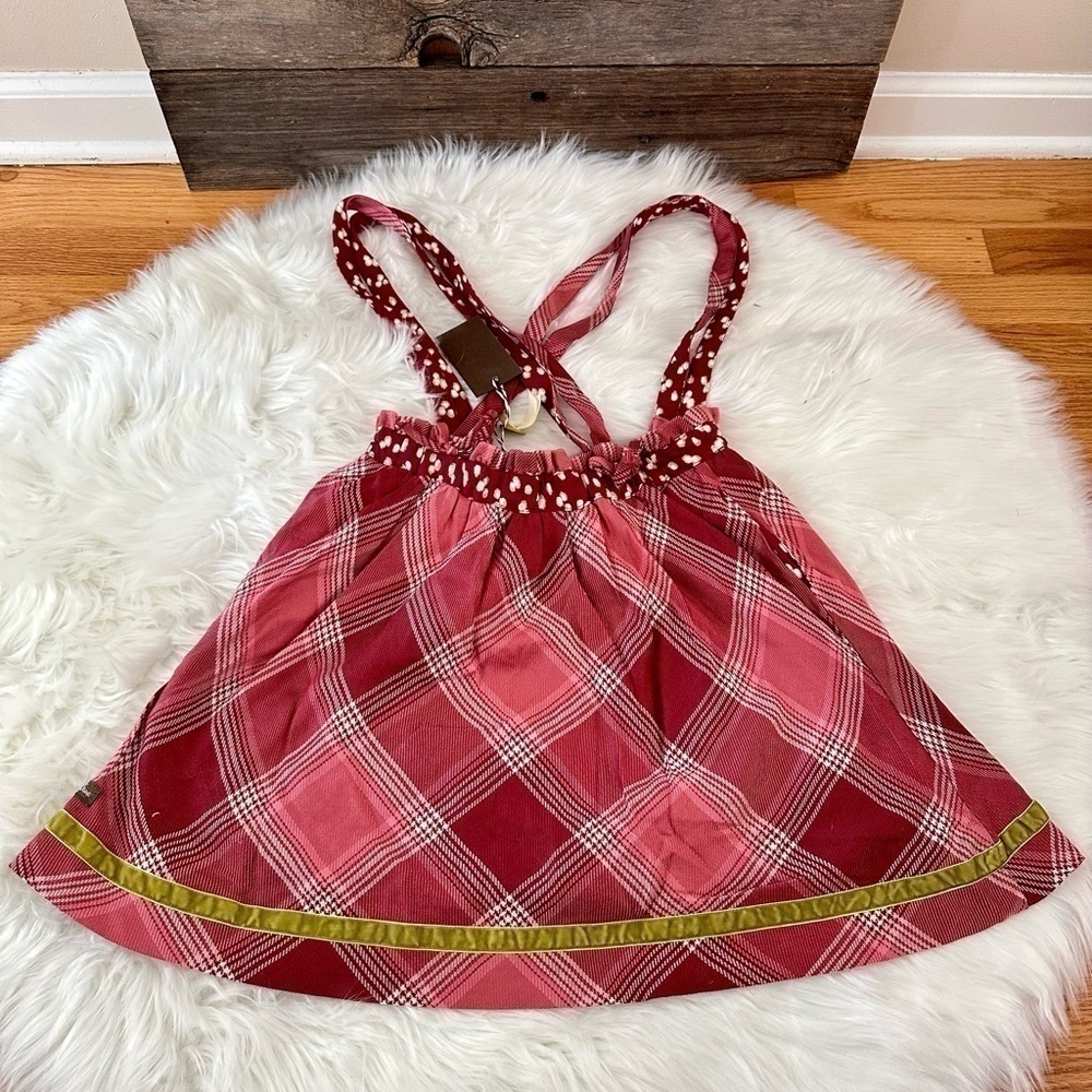MATILDA JANE | You & Me Brushed Flannel Overall Plaid Skirt - Picture 3 of 5
